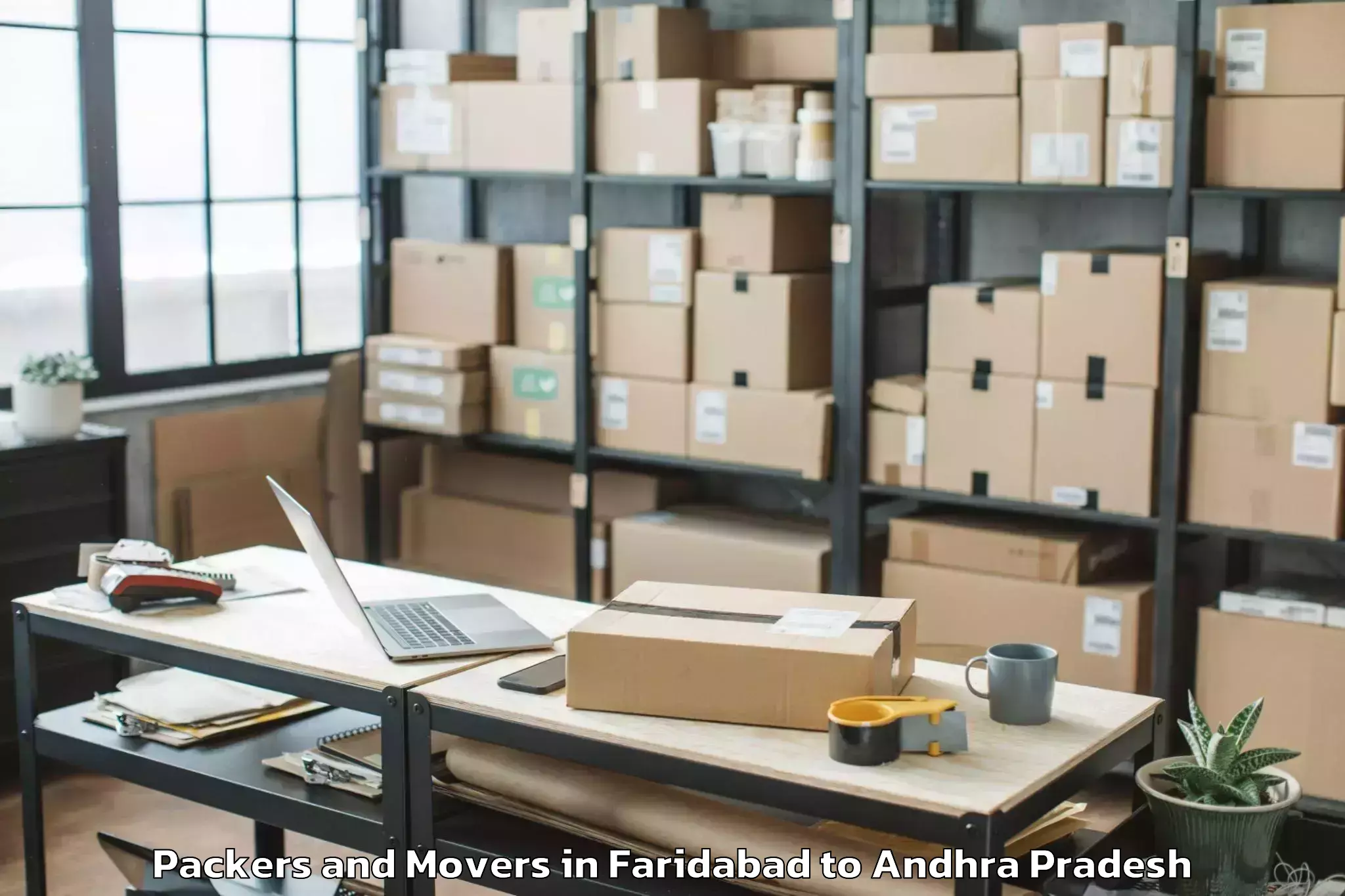 Book Faridabad to Alamuru Packers And Movers Online